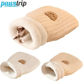 Warmer Katzenschlafsack für den Winter, weiches Plüsch-Katzenbett, bequemes Haustierbett für Katzen, kleine Hunde, Kätzchen,