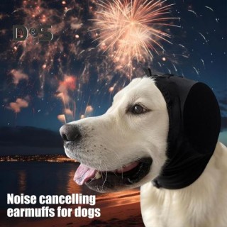 Beruhigender Kapuzenpullover für Hunde, Ohrenschützer für Haustiere, verstellbar, Geräuschunterdrückung, Gehörschutz für Haus