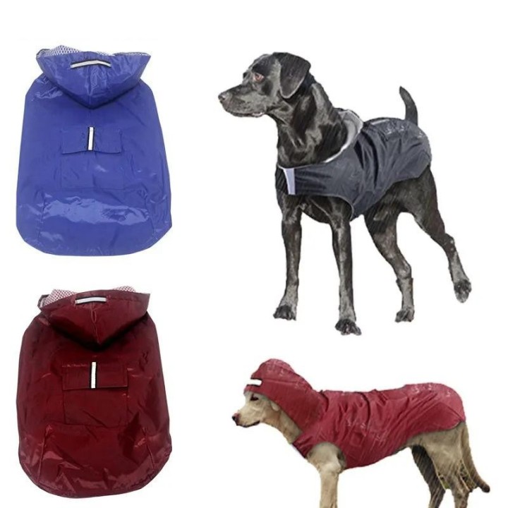 S-6Xl Hunderegenmantel mit reflektierenden Streifen, wasserdichte Haustierjacke, Regenmäntel für kleine, mittelgroße und groß