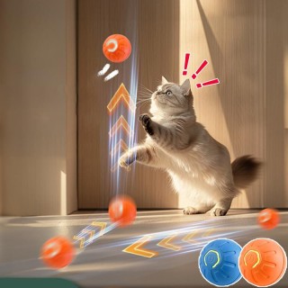 Interaktiver Hüpfball für Katzen, intelligentes Katzenspielzeug, USB, automatisch rollender magischer Ball, elektronisches Ka