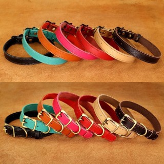 Hundehalsband aus echtem Leder, verstellbar, für Welpen, Halsbänder aus echtem Leder, weich für kleine Hunde, Chihuahua, Heim