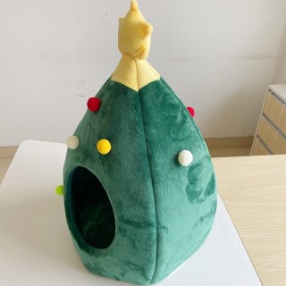 Haustier Katze Bett Weihnachten Komfortable Haustier Bett Weihnachten Baum Winter Warme Haustiere Nest Katze Haus Matte Hund