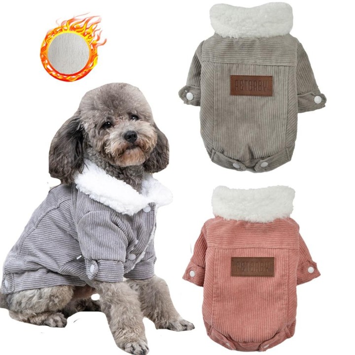 Winter-Haustier-Hundekleidung, verdickte warme Jacke, winddicht, Welpen-Hundemäntel, weiche Fleece-Jacken, Chihuahua, Yorkie,