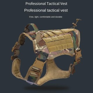 Outdoor-Hundeweste Nylon taktischer Trainings-Hundemantel mittlerer und großer Hundeweste mit Brustgurt L