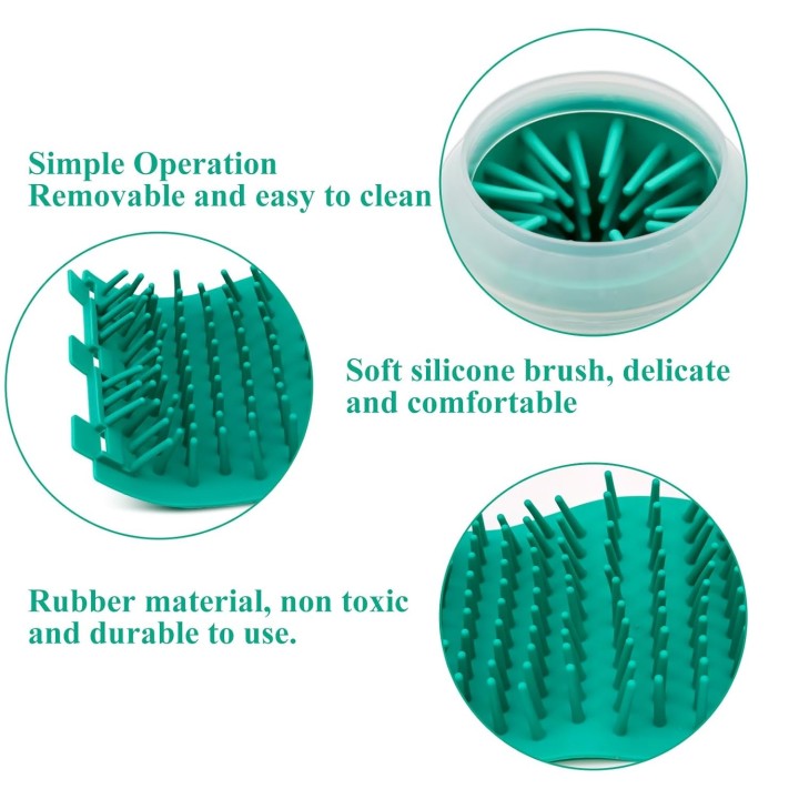 Fußwaschbecher für Haustiere, weiches Silikonmaterial, Fußreiniger für Katzen und Hunde, tragbare Fußmassage für Hunde, Reini