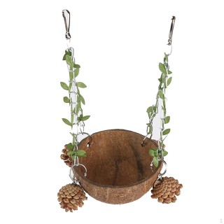 Vogelnest-Kauspielzeugkäfig aus Kokosnussschale für Wellensittiche, Turteltauben, Kanarienvögel