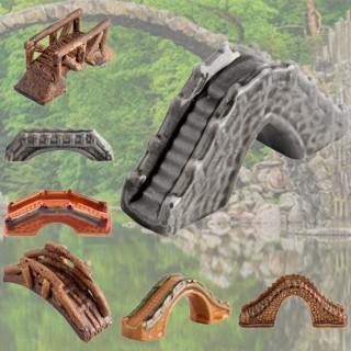 Dekoratives Accessoire, unverwechselbare Dekoration für Porzellanhandwerk, Wasserlandschaft, Brücke, Heimdekoration 1