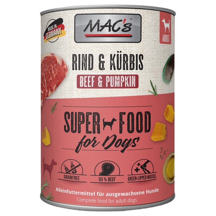 MAC's Adult 6 x 800 g - Rind & Kürbis