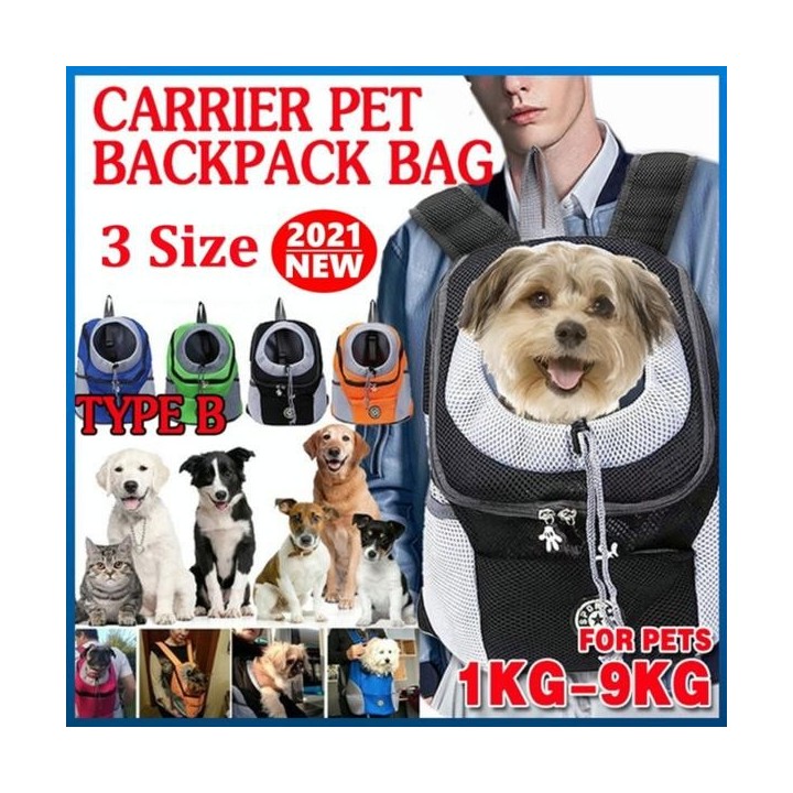 Haustier Hund Träger Haustier Rucksack Tasche Tragbare Reisetasche Haustier Hund Front Tasche Mesh Outdoor Wandern Kopf Aus D