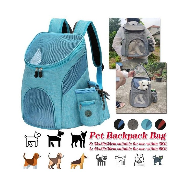 Tragbare Mesh-Hundetasche, atmungsaktiver Hunderucksack, faltbar, große Kapazität, Katzen-Tragetasche, tragbare Outdoor-Reise