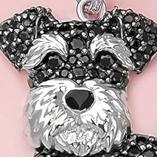 Exquisite und süße Schnauzer-Hundeanhänger-Halskette für Frauen, eleganter Haustierschmuck, Tierzubehör, Geschenk für Hundeli