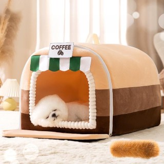 Gebogene Haushütte für große Hunde, Haustierhütte, Golden Retriever, Labrador, Herbst- und Winterhütte, Hundebett S:35*30*30c