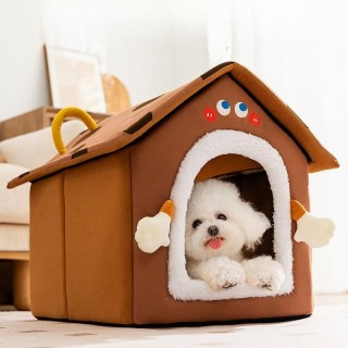 Hausnest Dreidimensionale kleine Hände und Augen Kleine, mittelgroße und große Hunde und Katzen Herbst und Winter Geschlossen