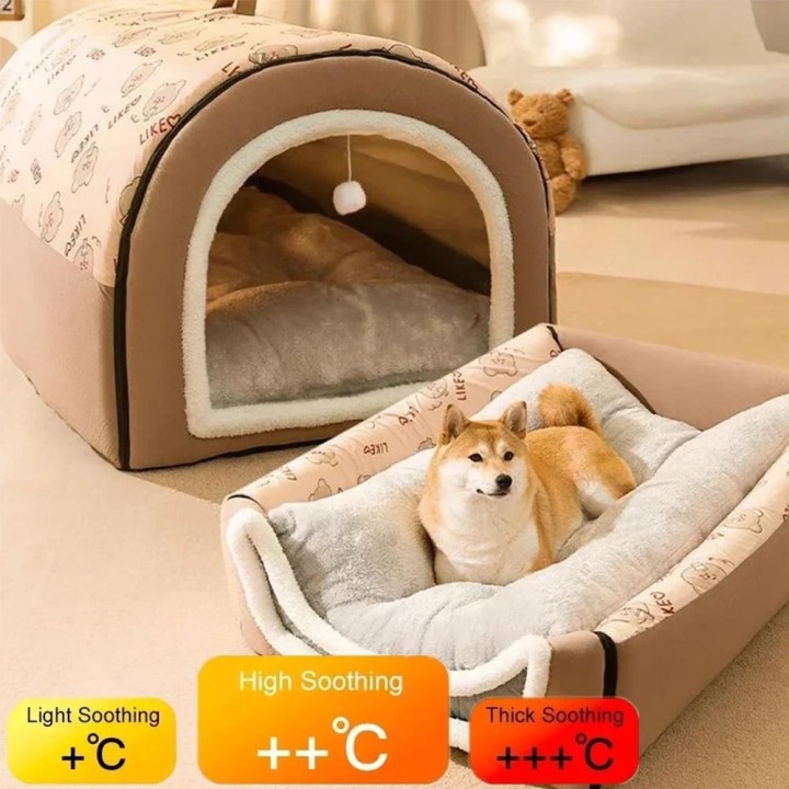 Abnehmbare, waschbare Hundehütte für große Hunde, warme Hundehütte für den Winter, Hundebett, Nest, Tiefschlafzelt für mittel