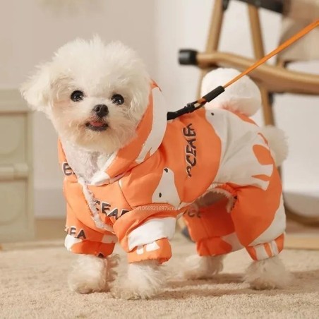 Hundebekleidung Dicke, warme, winddichte Herbst- und Winterkleidung zur Vorbeugung von Haarausfall für kleine Hunde, vierbein