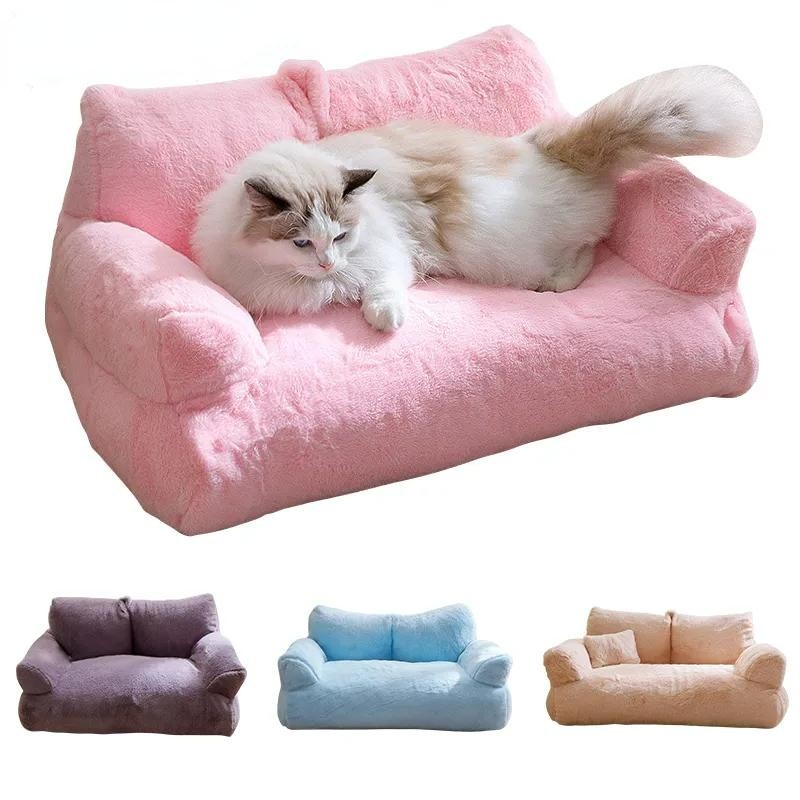 Luxuriöses Katzenbett, Nest, Winter, warmes Katzensofa, Haus, bequemes Haustierbett für Katzen, kleine Hunde, Welpenbett, Hun