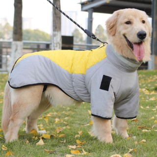 Wasserdichter Hundeoverall für Golden Labrador Retriever, für mittelgroße und große Hunde, warmer Wintermantel aus Baumwollmi