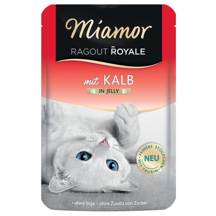 Sparpaket Miamor Ragout Royale in Jelly 22 x 100 g - Kalb