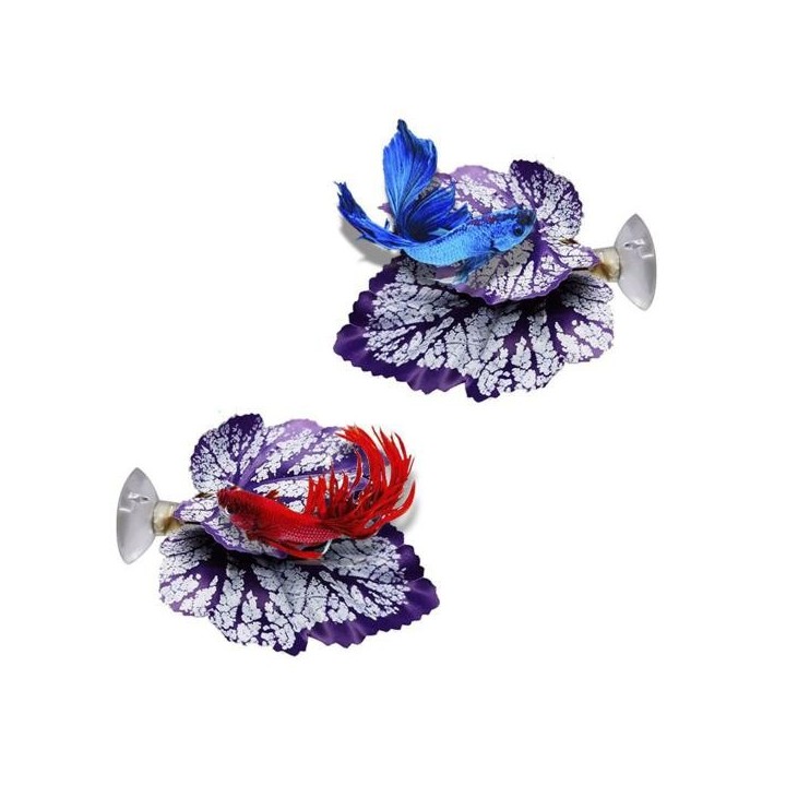 Betta-Fisch-Blattunterlage, Aquarium-Dekoration, Stressabbau, Privatsphäre verbessernd, realistisches Ruhebett, Hängematte, s