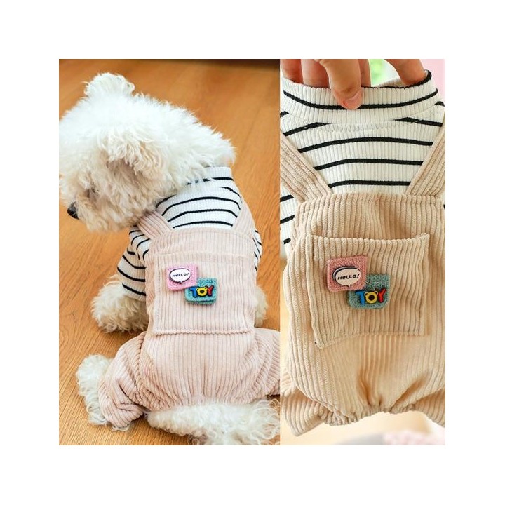 Stilvolle Cartoon-Design-Unisex-Welpenoverall-Katzen-Hunde-Winterkleidung für den Herbst XL schwarz weiße