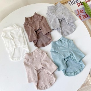 Hunde-Shirt, Haustier-Welpen-Kleidung, atmungsaktives Hunde-Bodenshirt, modische Katzenpullover, süßes, einfarbiges Haustier-