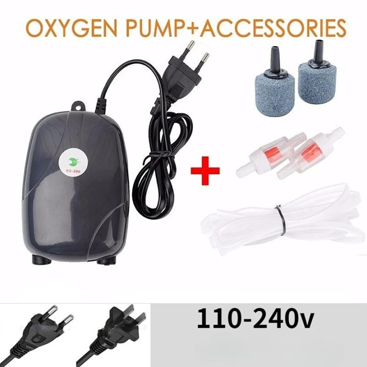 1PC Aquarium Luftpumpe Aquarium Mini Kompressor Einzel- und Doppel Outlet mit Überprüfen Ventil Pipeline Aquarium Zubehör 220