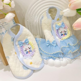 Herbst/Winter Paillettenkleid Süßes Schleifen-Netzkleid Hundekleidung Marzis York Sommerschnalle Warmes Heimkleid Designer-Hu