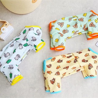 Herbst-Winter-Overall für Hunde mit süßem Animal-Print, warme Hundekleidung, Pyjama mit vier Beinen, Chihuahua, Yorkie, Kleid