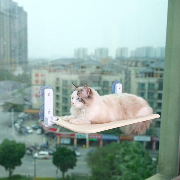 Faltbares hängendes Katzenbett, Haustier-Katzenhängematte, Antenne, sonniges, am Fenster montiertes Katzenbett, Haus, langleb