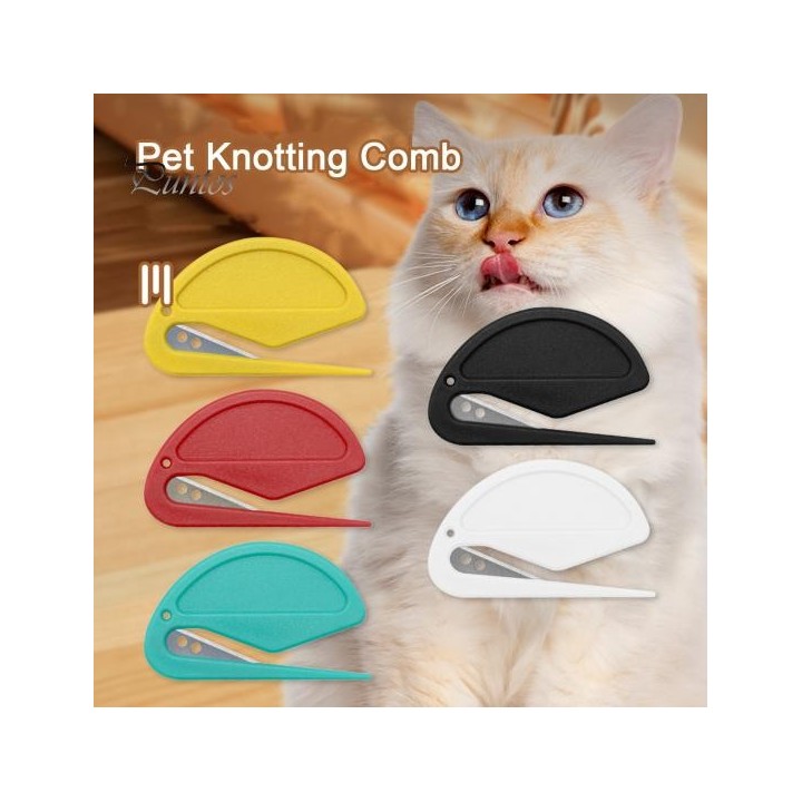 5-teiliger Knotenkamm, Fellpflegebürste für Hunde und Katzen, multifunktionales Werkzeug zum Entfernen von verfilztem Haar, v