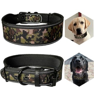 Bequemes, breites Hundehalsband. Ultraweiches, gepolstertes Hundehalsband mit Neopren. Robustes, verstellbares, reflektierend
