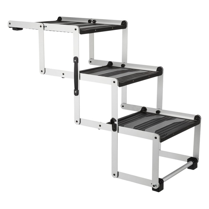 Trixie Friends on Tour 3-stufige Falt-Treppe, Aluminium/TPR - L 120 x B 37 x H 50 cm / L 100 x B 37 x H 57 cm