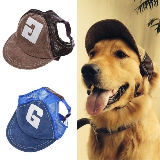 Hundehut, Hunde-Sonnenschutzhut, Baseballkappe, Outdoor-Sportmütze mit Ohrlöchern, verstellbare Haustiermütze für kleine und