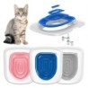 2023 Kunststoff-Katzentoiletten-Trainingsset Wiederverwendbare Katzenstreumatte für Welpen Katzentoilettentrainer Toilette Ha