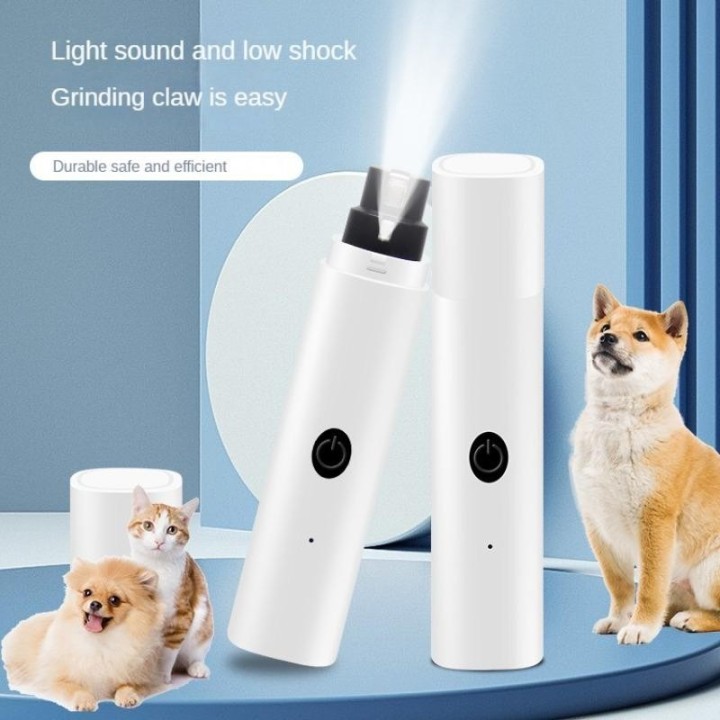 Elektrischer Nagelknipser für Hunde, Nagelschleifer für Hunde, wiederaufladbar, USB-Aufladung, LED-Licht, leises Haustier, Ka