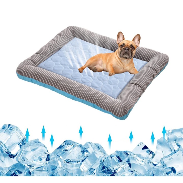 Kühlunterlage, Bett für Hunde, Katzen, Welpen, Kätzchen, Kühlmatte, Haustierdecke, Eisseidenmaterial, weich, zum Schlafen im