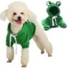 Hunde-Kapuzenpullover, Sweatshirt, Welpenpullover, Mäntel, süßer grüner Frosch, Hundekostüm, warme Winterjacke, Haustierkleid