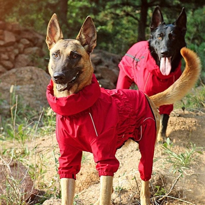Haustier Hund Mantel Outdoor Jacke Haustier Wasserdichte Winter Warme Kleidung Großen Overall Reflektierende Regenmantel Für
