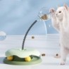 Katzenfutterspielzeug für Innenkatzen, langsame Futterspender, Federspielzeug, lustiger Trackball, Rollenteller, Bewegung und