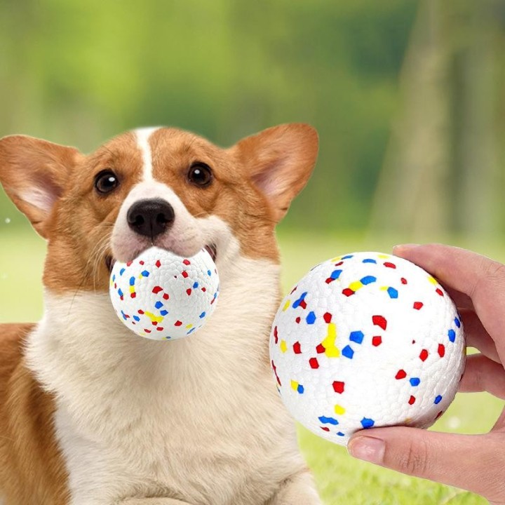 Bissfestes, solides Hundeballspielzeug für kleine und große Hunde, hohe Elastizität, E-TPU, Kauballspielzeug für Haustiere, n