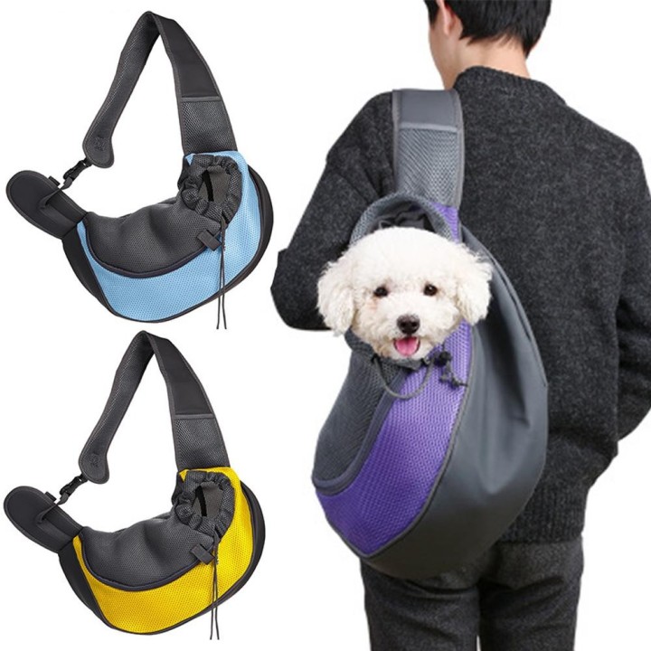 Tragetasche für Hunde und Welpen, atmungsaktiv, für den Außenbereich, Reisetasche, tragbares Mesh, Oxford, einzelne bequeme T