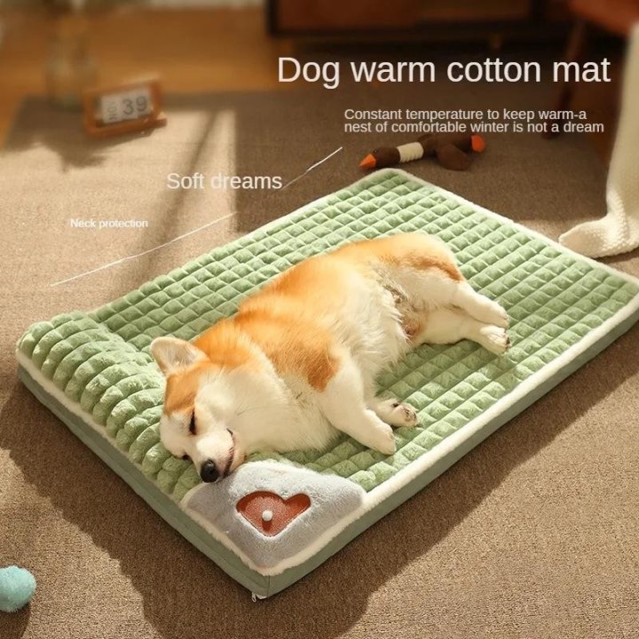 Warme Hundematte für den Winter, Luxus-Sofa für kleine und mittelgroße Hunde, kariertes Bett für Katzen, Hunde, flauschig, zu