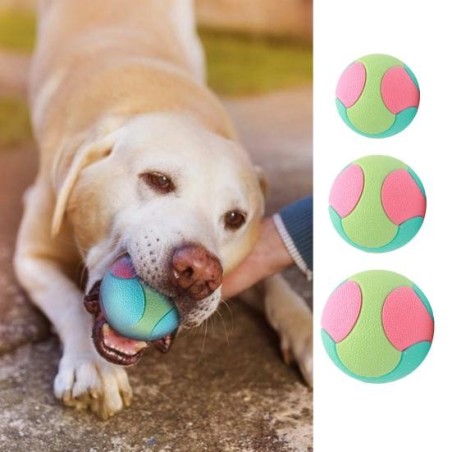 Ballspielzeug zum Zähneknirschen, zur Linderung von Langeweile, beißfest, hochfedernder Hundeball S