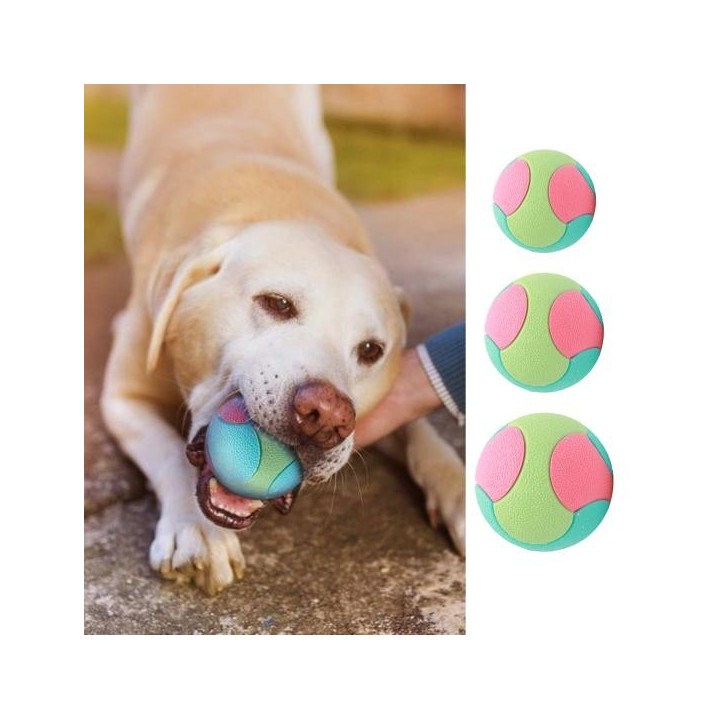 Ballspielzeug zum Zähneknirschen, zur Linderung von Langeweile, beißfest, hochfedernder Hundeball S