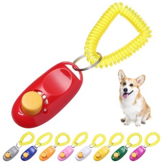 Hundetrainings-Clicker, Hunde-Clicker, einstellbarer Sound, Schlüsselanhänger und Handschlaufe, Hundezubehör, Haustier-Hundeb