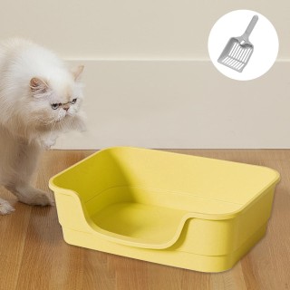 Katzentoilette mit Siebfunktion für verschiedene Größen gelb