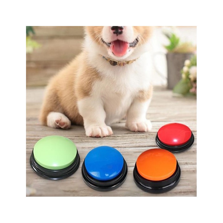 Tragbare Sound-Taste, verschleißfest, langlebig, Sprachrekorder für Hunde, sprechendes Spielzeug rose rot