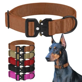 OEM Großes verstellbares Hundehalsband K9 Tactical Combat Pet Collar Waschbares Nylonhalsband für kleine, mittelgroße und gro