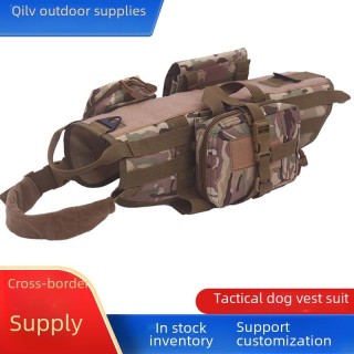 Taktische Trainingsweste mit Camouflage-Muster für mittelgroße und große Hunde – Brustgeschirr aus Nylon für den Außenbereich