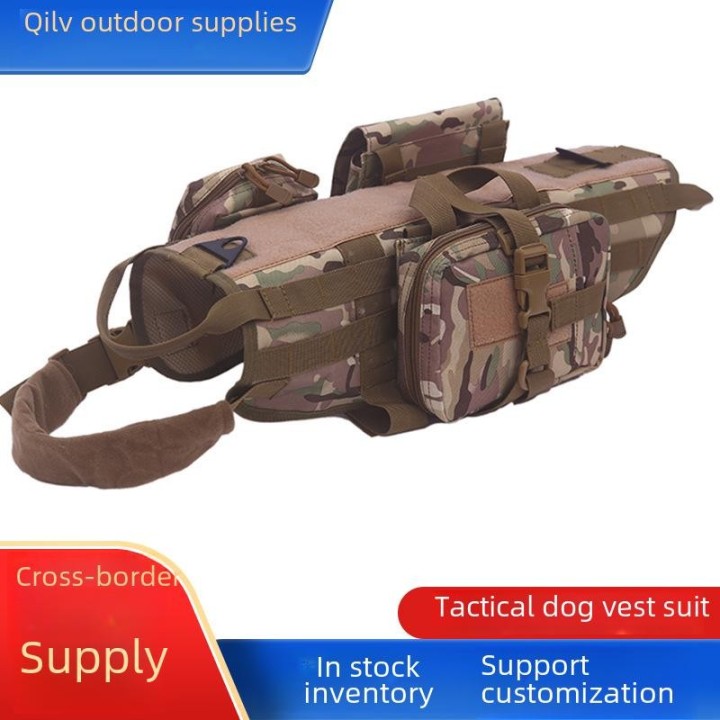 Taktische Trainingsweste mit Camouflage-Muster für mittelgroße und große Hunde – Brustgeschirr aus Nylon für den Außenbereich